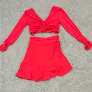 Tiger Friday ballroom bright coral set size adult XS